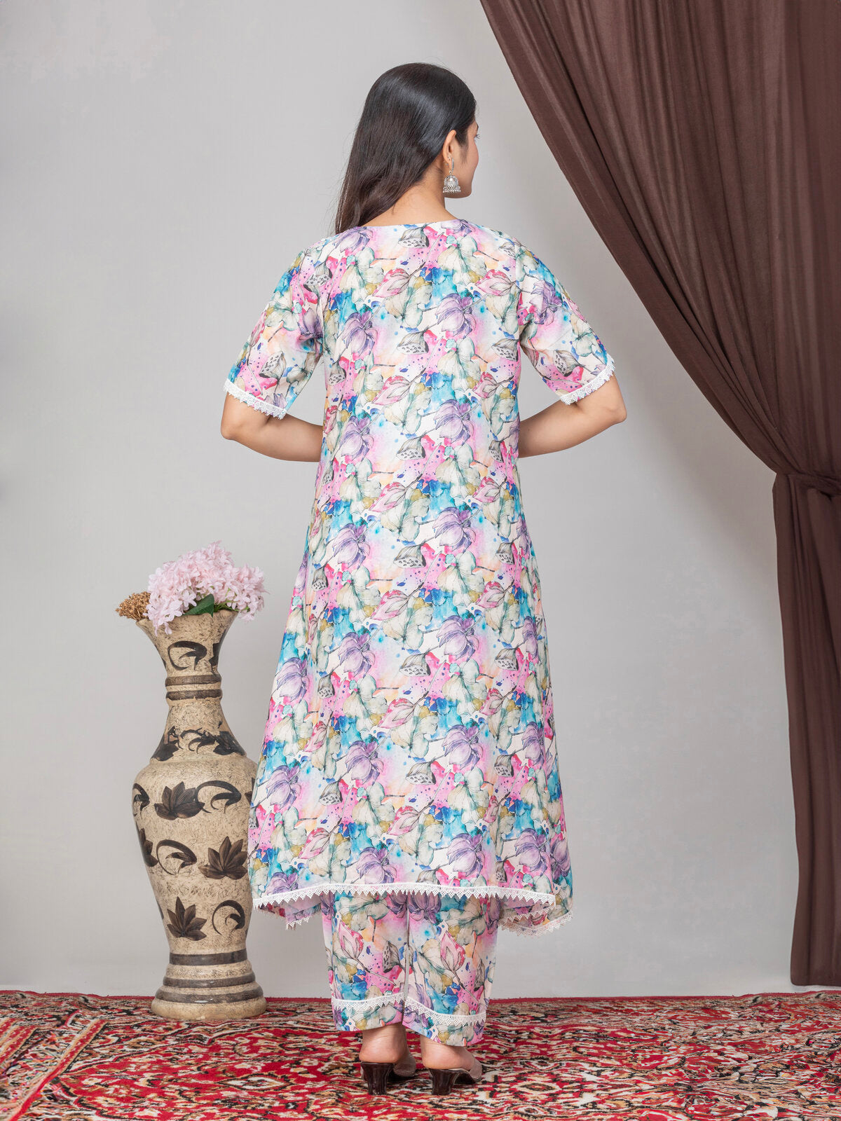 Muslin Blend Co-Ords- Pastel Digital ( 2 Piece)
