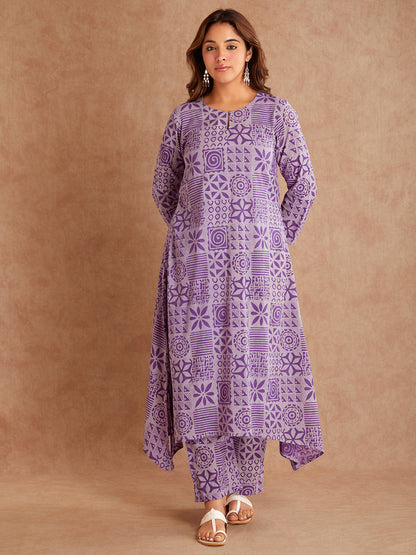  Meeta's Lisha  Beige Silk Linen Kurta- Front View