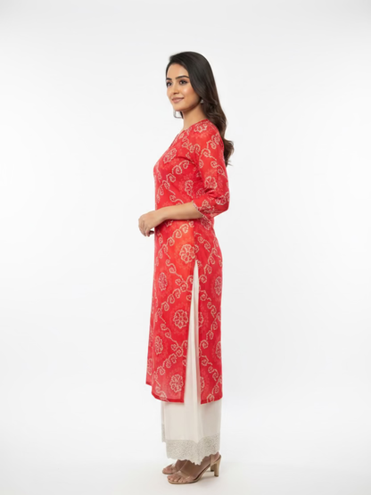 Meher Pink Chanderi Blend Silk Kurta